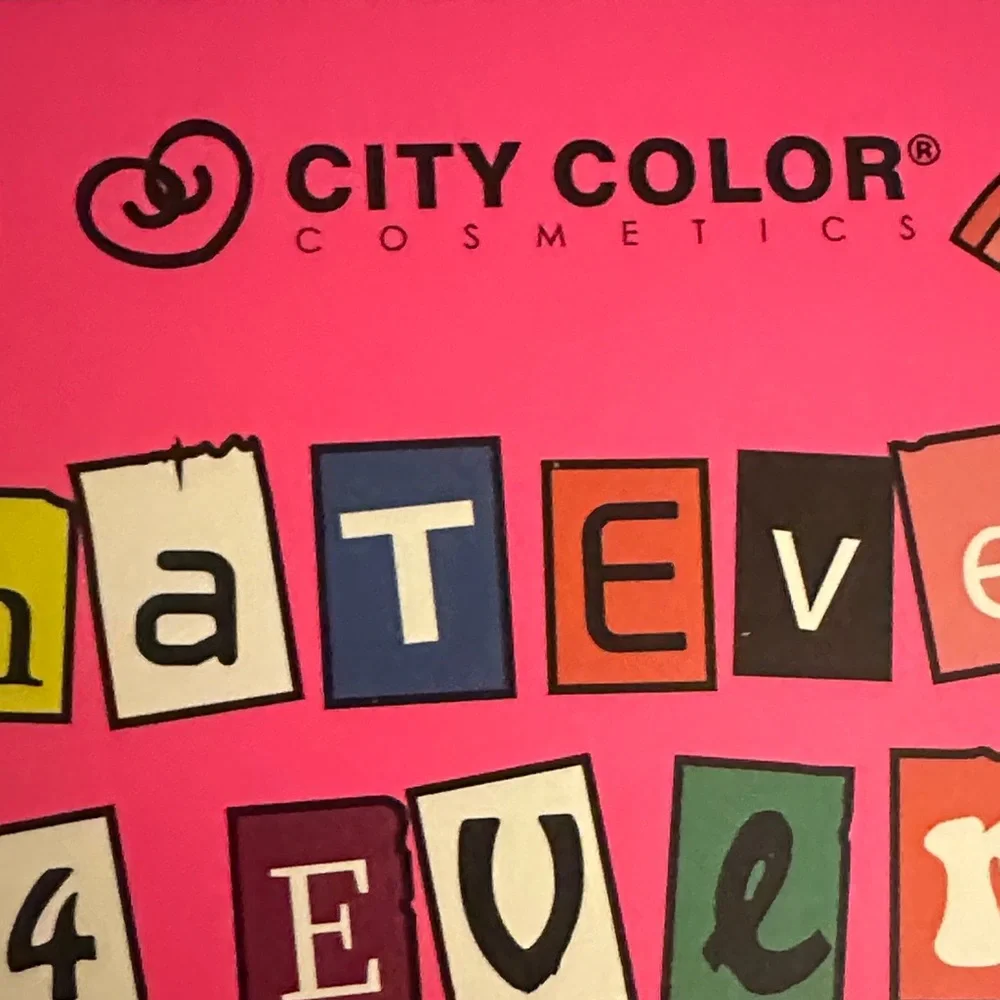 City Color 90's Whatever 4Ever Eyeshadow Palette - Hot Pink Retro Design